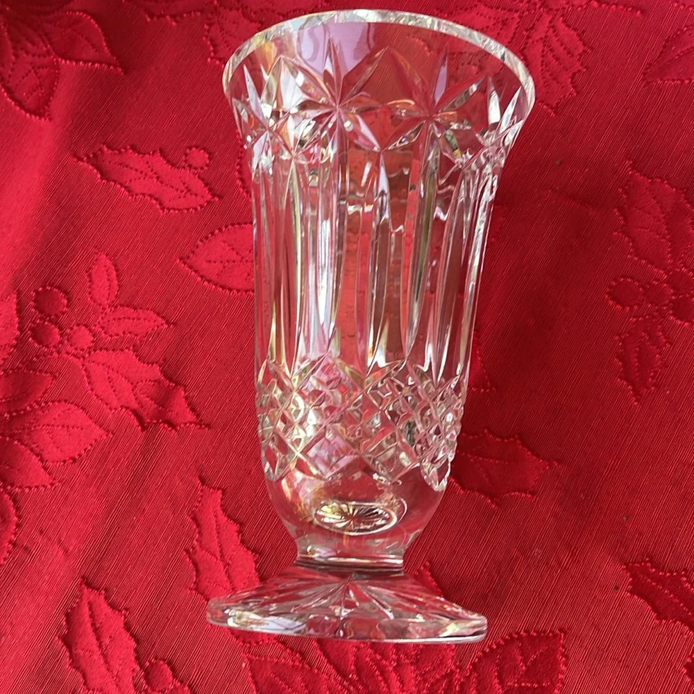 Waterford Crystal Starburst Footed Vase 8”